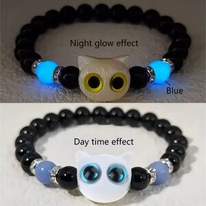 Glow-in-the-Dark Owl Beaded Bracelets